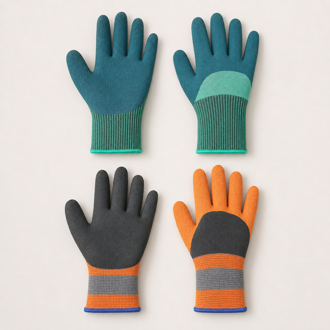 Coated work gloves